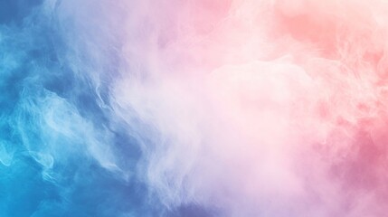 Fototapeta premium Soft gradient of pink and blue smoky textures.