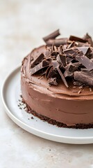 Decadent Whole Chocolate Cake with Decorative Topping