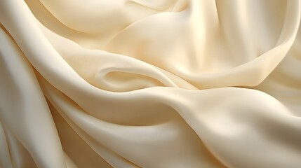 Obraz premium Realistic Light-Colored Silk Fabric Drapery