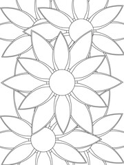 All these designs are hand-drawn and unique 
Flower Beautiful black and white illustration for adult coloring book,
This is a printable Beautiful Zentangle Coloring page for KDP Interior, POD products