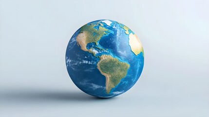 Fototapeta premium Highly Detailed Earth Globe Representation