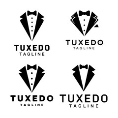 man tuxedo logo vector
