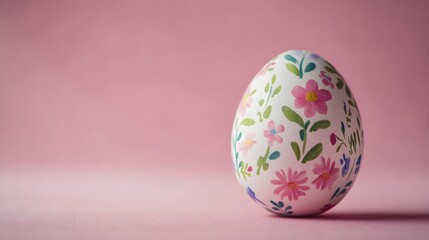 Colorful Easter Egg on Soft Pastel Background