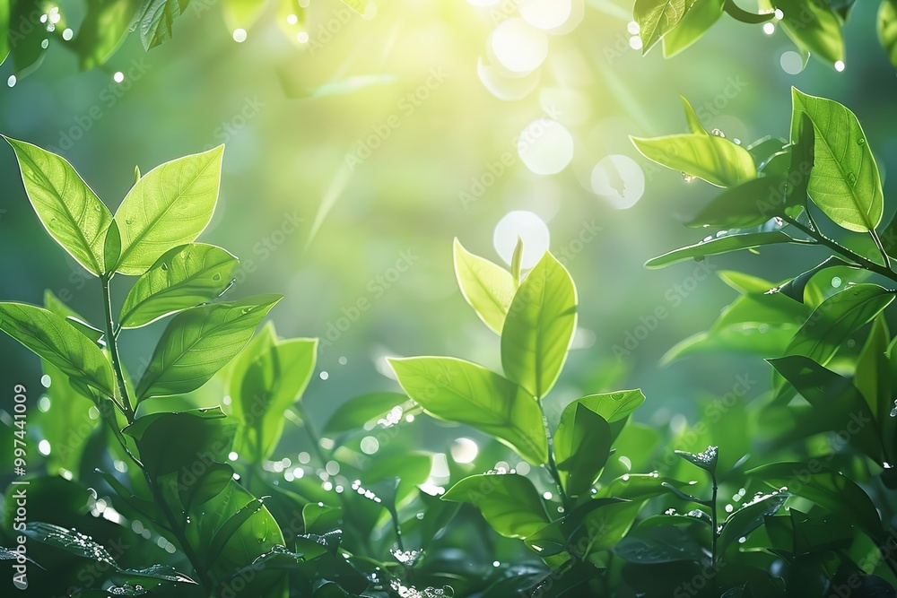 Canvas Prints Sunlight Through Lush Green Leaves