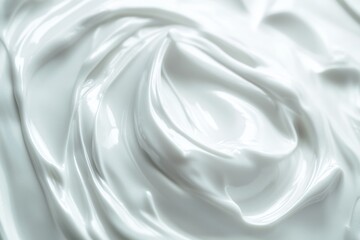 Glossy cream swirls create a smooth and elegant texture in a minimalistic high-quality design