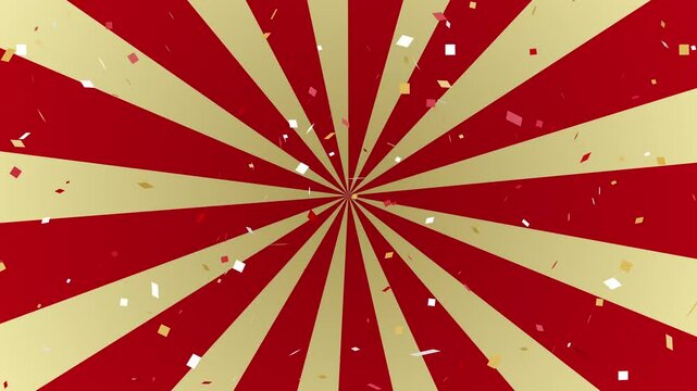 This decorative animation features confetti falling on a gorgeous gold background. Perfect for celebrating a lottery win or any special event.