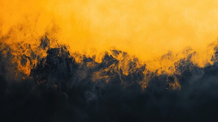 An abstract minimalist background with bold yellow and black tones, enhanced by soft shadows and subtle smoke, offering a contemporary and edgy look.