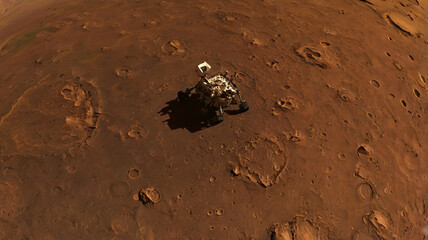 Mars, planet, space, globe, fake, illustration, photo, art