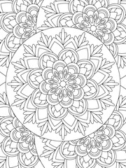 All these designs are hand-drawn and unique 
Flower Beautiful black and white illustration for adult coloring book,
This is a printable Beautiful Zentangle Coloring page for KDP Interior, POD products