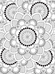 All these designs are hand-drawn and unique 
Flower Beautiful black and white illustration for adult coloring book,
This is a printable Beautiful Zentangle Coloring page for KDP Interior, POD products