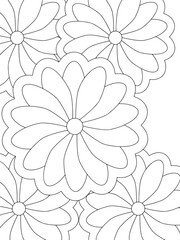 All these designs are hand-drawn and unique 
Flower Beautiful black and white illustration for adult coloring book,
This is a printable Beautiful Zentangle Coloring page for KDP Interior, POD products