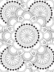 All these designs are hand-drawn and unique 
Flower Beautiful black and white illustration for adult coloring book,
This is a printable Beautiful Zentangle Coloring page for KDP Interior, POD products