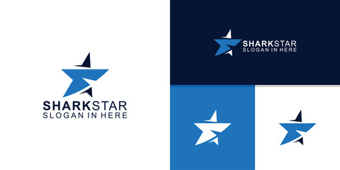 whale and star logo design,logo design template,icon,vector,symbol,idea,inspiration.