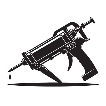 recommend clip art: Vector Caulk Gun Icon in Black | Silicone Sealant Gun Illustration Isolated on White Background | Ideal for Construction, Home Repair, and DIY Projects Vector Illustrations and Design Concepts
                    