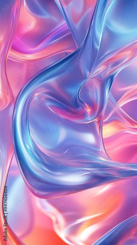 Poster smooth shapes create a soft, fluid effect in abstract background image