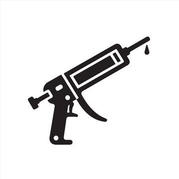 recommend clip art: Black Caulk Gun Vector Silhouette | Silicone Sealant Applicator Tool Icon Isolated on White Background | Ideal for Construction, DIY Home Improvement, and Repair Tool Themed Vector Illustrations
                    