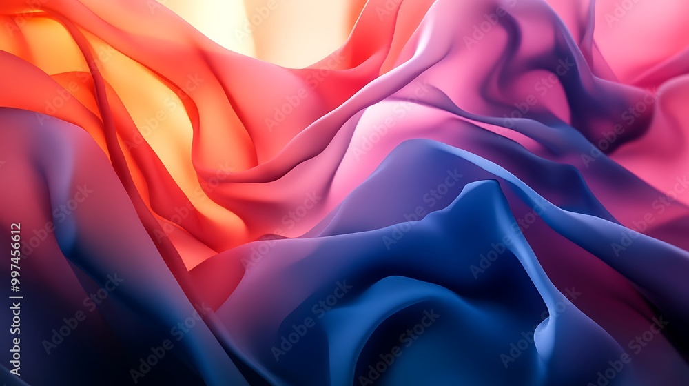 Poster smooth shapes gracefully blend to form a modern abstract background image