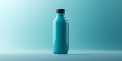 A stylish and modern water bottle with a unique shape and vibrant color, positioned against a plain background. The bottle embodies health and fashion, appealing to fitness enthusiasts