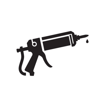 recommend clip art: Silicone Caulking Gun Vector Icon Isolated on White | Black Glue Seal Tool Silhouette | Perfect for Construction, DIY Projects, and Home Repair Themed Vector Illustrations
                    