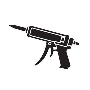 recommend clip art: Black Caulking Gun Silhouette Icon | Silicone Sealant Applicator Gun Illustration Isolated on White | Vector Design for Construction, Repair, and Home Improvement Tools
                    