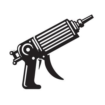 recommend clip art: Silicone Gun Caulking Glue Seal Icon in Black | Vector Illustration of Caulking Gun Silhouette Isolated on White | Perfect for DIY Home Repair and Construction Tools Themed Designs
                    