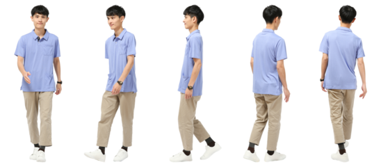 男性スタッフ 人物切り抜き5アングル