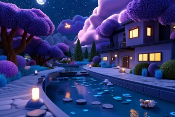 Digital 3D reading activity, where learners explore a 3D world based on the story they are reading, solving puzzles and answering comprehension questions in a virtual environment