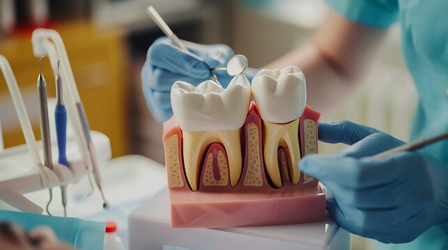 Professional root canal treatment procedure