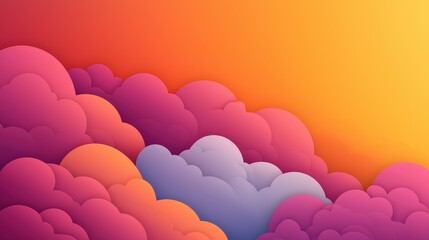 Abstract Colorful Clouds Background   Gradient Sky Design