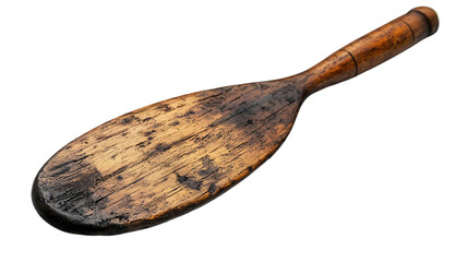 Close-up of a Wooden Rowing Oar on White Background - Powered by Adobe