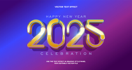Happy new year digital concept for 2025 new year celebration
