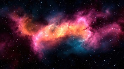 Fototapeta premium Colorful Galaxy Nebula with Stars Space Background