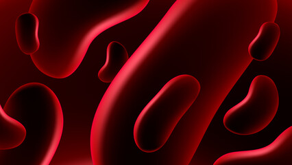 Abstract Red Fluid Shapes Vector Background