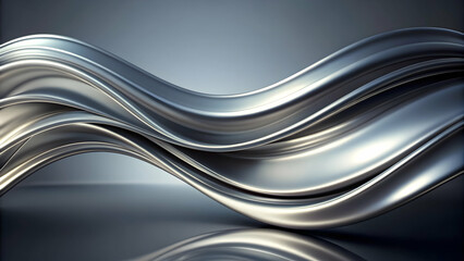 Smooth, abstract fluid design in a sleek platinum silver hue , elegant, modern, metallic, shiny, texture, smooth, flowing