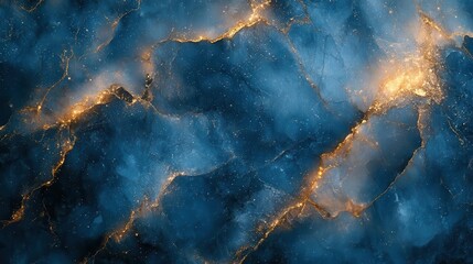 luxurious abstract blue marble texture with shimmering gold splashes creating an elegant and opulent atmosphere perfect for a highend background