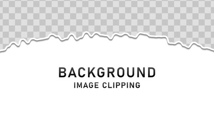 Torn Paper Edge with Transparent Background Vector