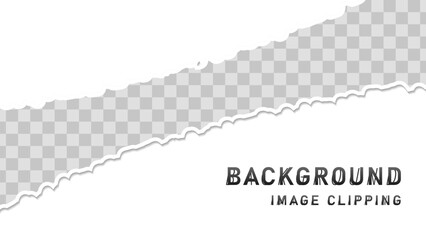 Torn Paper Edge with Transparent Background Vector