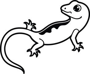 gecko animal logo design template