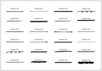 手書きライン素材セット