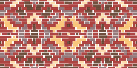 Embroidery Ikat Design Pattern Drawingfolk Embroidery, Aztec Geometric Ornament Print. Design for Carpet, Wallpaper, Clothing, Wrapping, Fabric