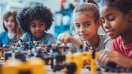 STEM education focuses on science, technology, engineering, and math. It's all about learning about the technical world, using logic and problem-solving skills.