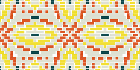 Printing Industry Ethnic Pattern Sweaterfolk Embroidery, Aztec Geometric Ornament Print. Design for Carpet, Wallpaper, Clothing, Wrapping, Fabric