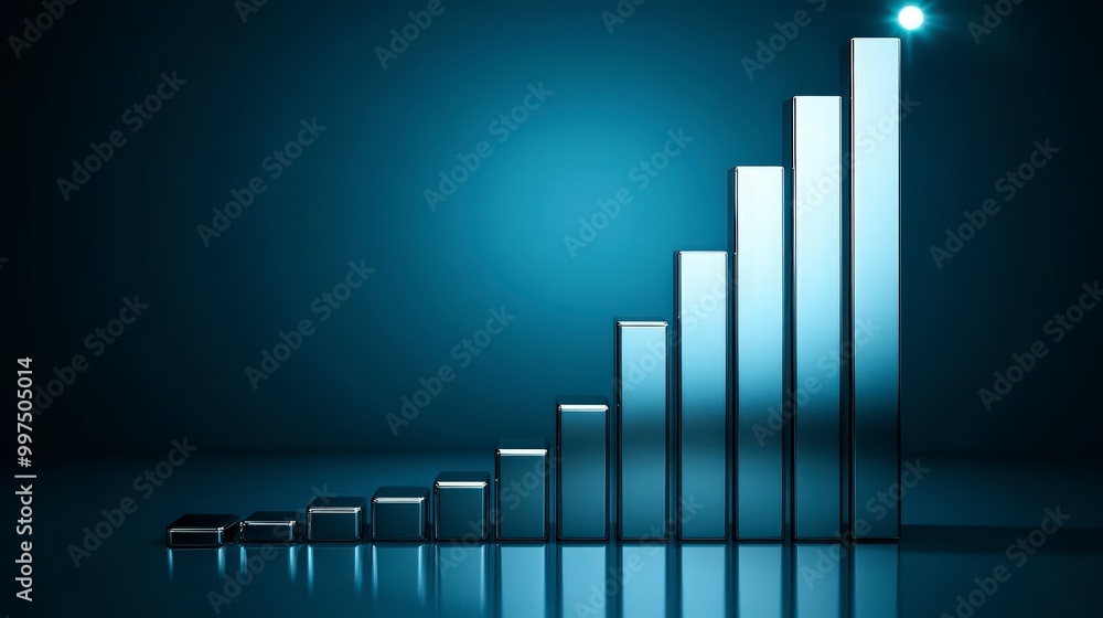 Aufkleber futuristic graph depicting growth and progress in a professional setting