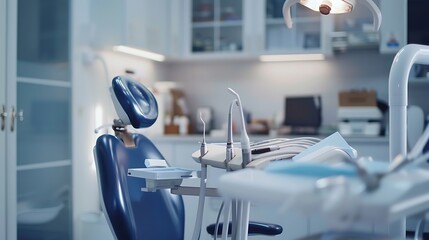 Dentist's office a patient ready for root canal therapy equipped with the latest technology to ensure a successful treatment