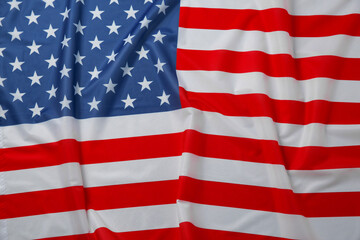 Obraz premium Flag of USA as background, top view