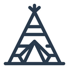 Traditional Teepee Tent with Triangular Entrance
