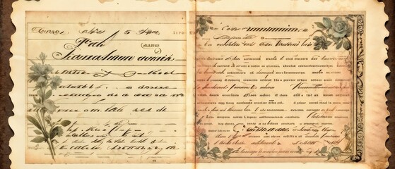 Vintage Handwritten Journal