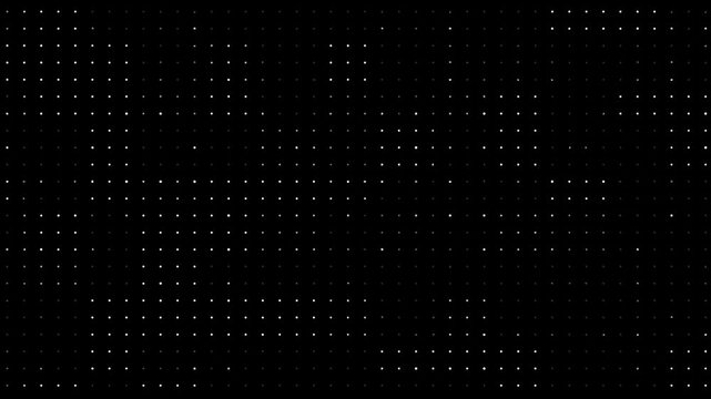 Seamless dots and grid halftone animated retro texture abstract loop motion background, overlay for vintage effect