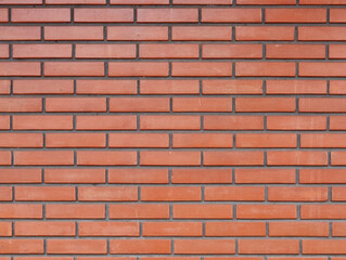 Red brick wall texture or brick wall background for interior exterior decoration.