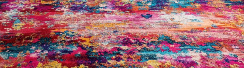 Vibrant geometric area rug, featuring striking patterns and rich textures, designed to elevate modern interiors with a touch of artistic flair and comfort.